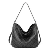 Women's Plaid Tote Bag PU Leather Shoulder Bag Underarm Bucket Bag with Wallet