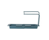 Sink Drain Tray Plastic Quick Drainage Storage Rack-Blue