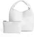 Woven Tote Bag for Women Soft Leather Handbag with Pocket