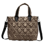 Women's Puffer Tote Quilted Crossbody Puffy Bag Quilted Tote Bag