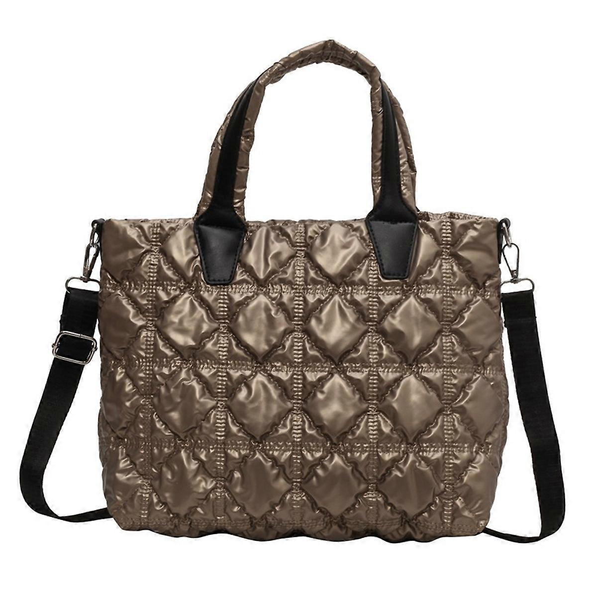 Women's Puffer Tote Quilted Crossbody Puffy Bag Quilted Tote Bag