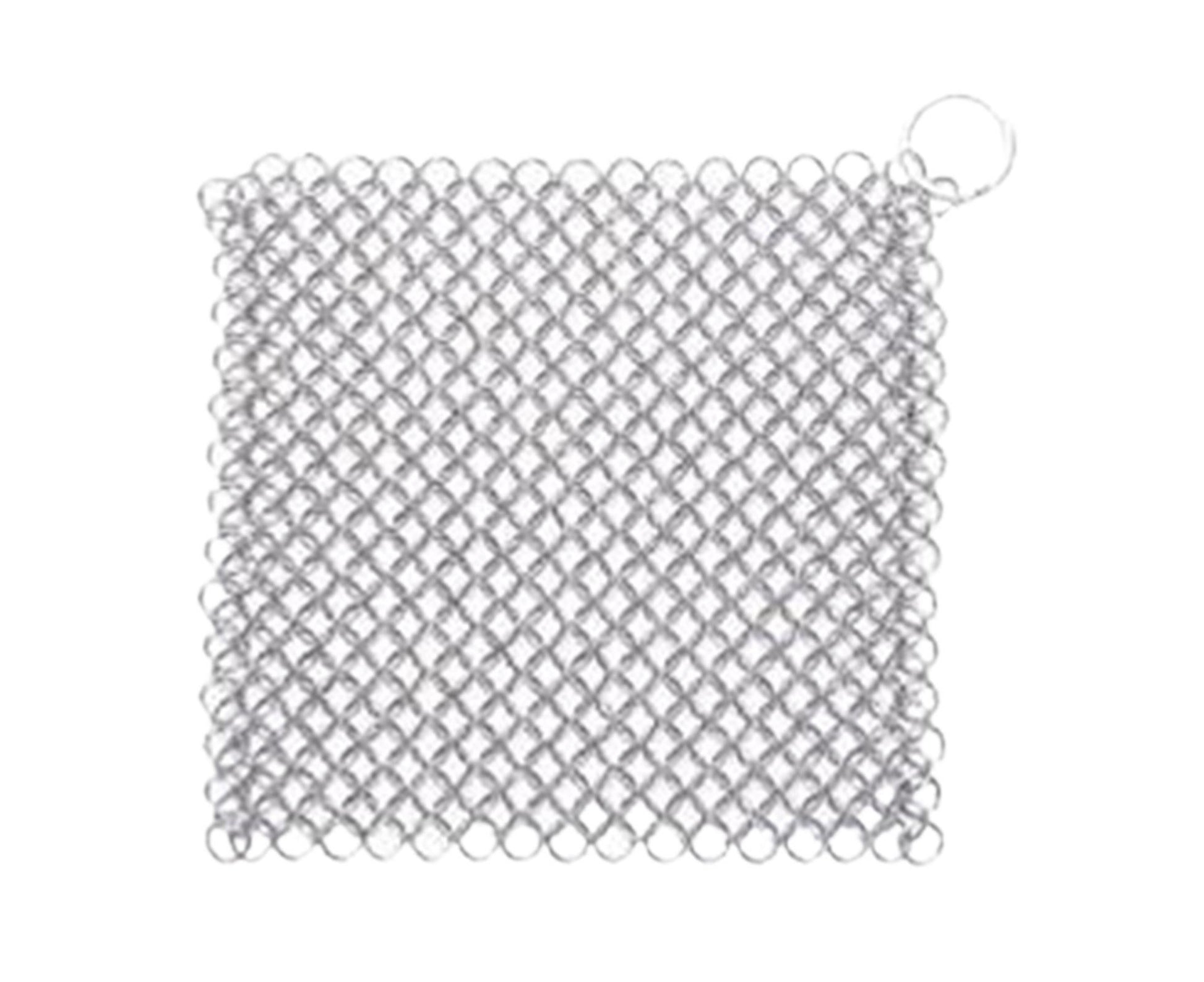 Stainless Steel Cast Iron Skillet Cleaner Chainmail Scrubber-6inch