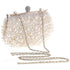 Evening Wedding Clutch Pearl Handbag Small White Purse Bridesmaid Bag