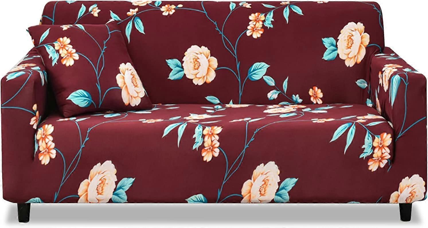 2 Seater Jacquard Elastic Sofa Cover Anti-Slip Stretch Slipcover
