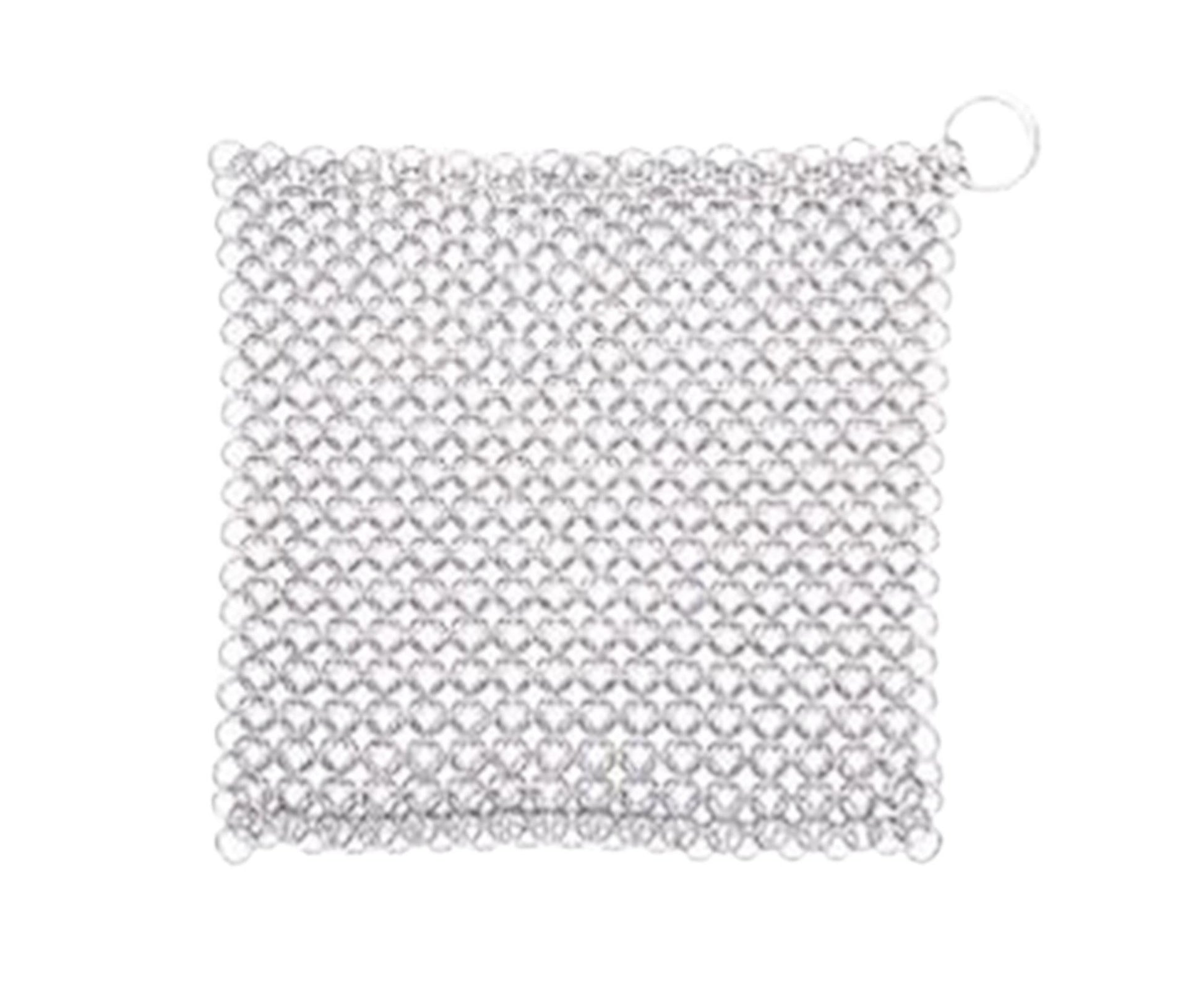 Stainless Steel Cast Iron Skillet Cleaner Chainmail Scrubber-7inch