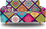 Retro Stretch Sofa Cover L-Shape Couch Protector 2 Seater Armchair Slipcover