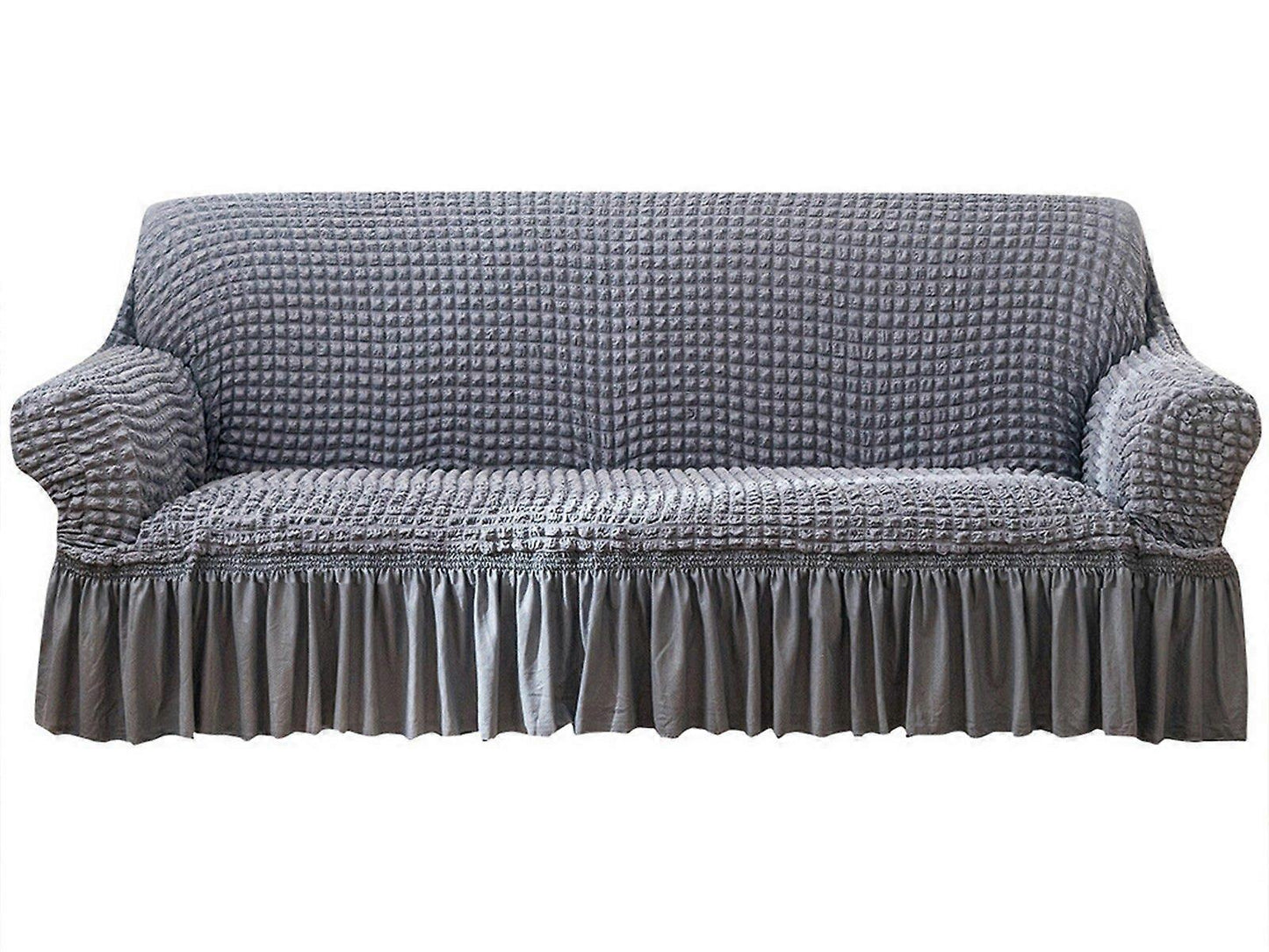 Stretch Sofa Cover for 2 Seats - Grey Slipcover