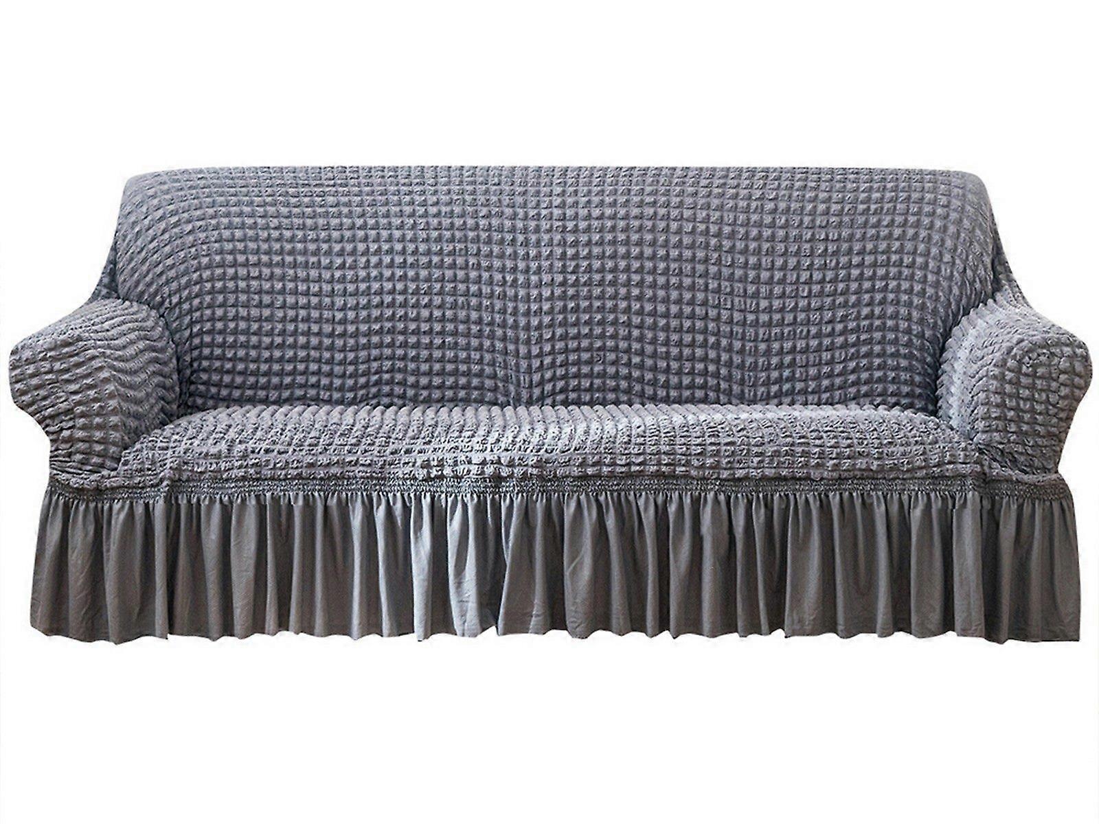 Stretch Sofa Cover for 2 Seats - Grey Slipcover