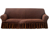 Stretch Sofa Cover for 3 Seats - Coffee Slipcover