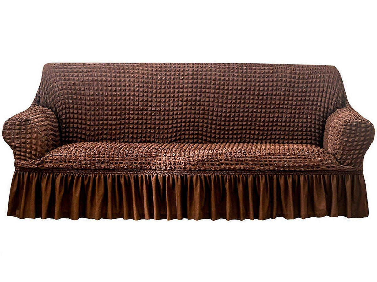 Stretch Sofa Cover for 3 Seats - Coffee Slipcover