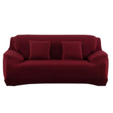 2 Seater Square Stretch Sofa Cover with Armrests and Cushion Covers