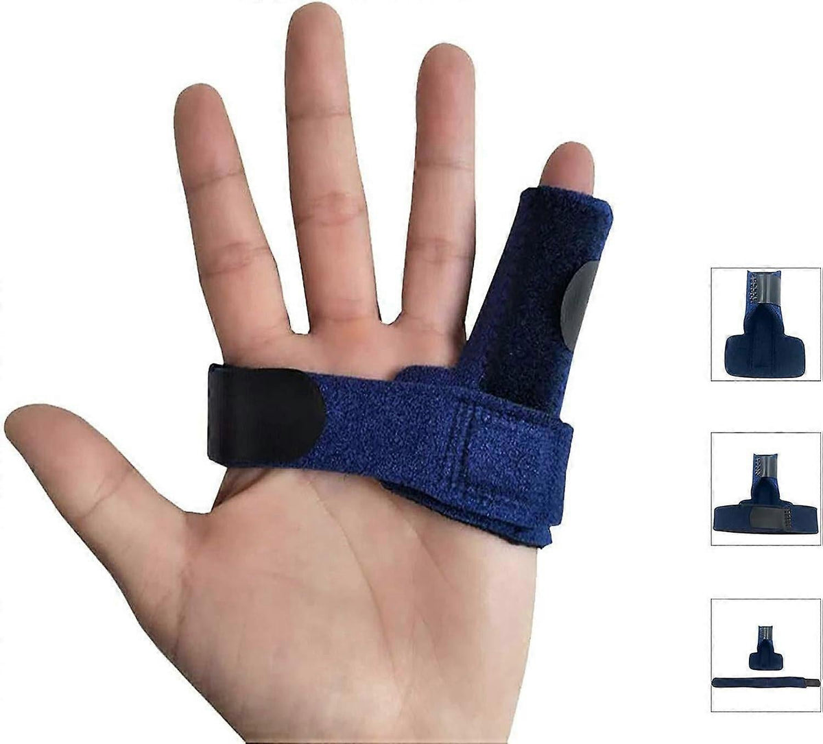 Finger Brace with Gel Sleeve - Adjustable Strap for Finger Support