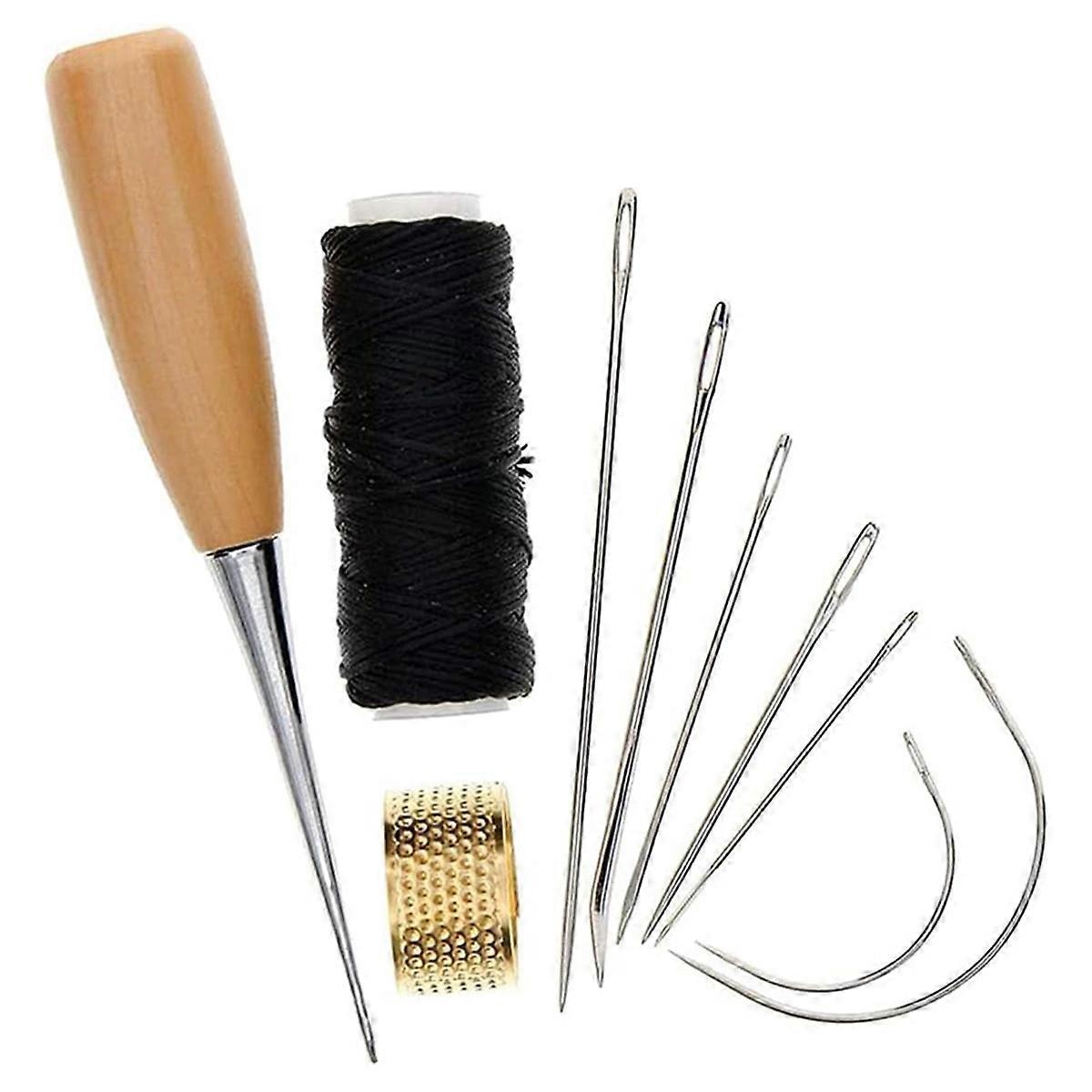 Sewing Awl Set - Leather Craft Stitching Tools for DIY Shoe Repair & Leather Projects