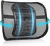Mesh Lumbar Support - Breathable Back Cushion with Elastic Straps for Chair or Car