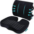 Memory Foam Seat & Back Cushion Set - Ergonomic Support for Car or Office Chairs
