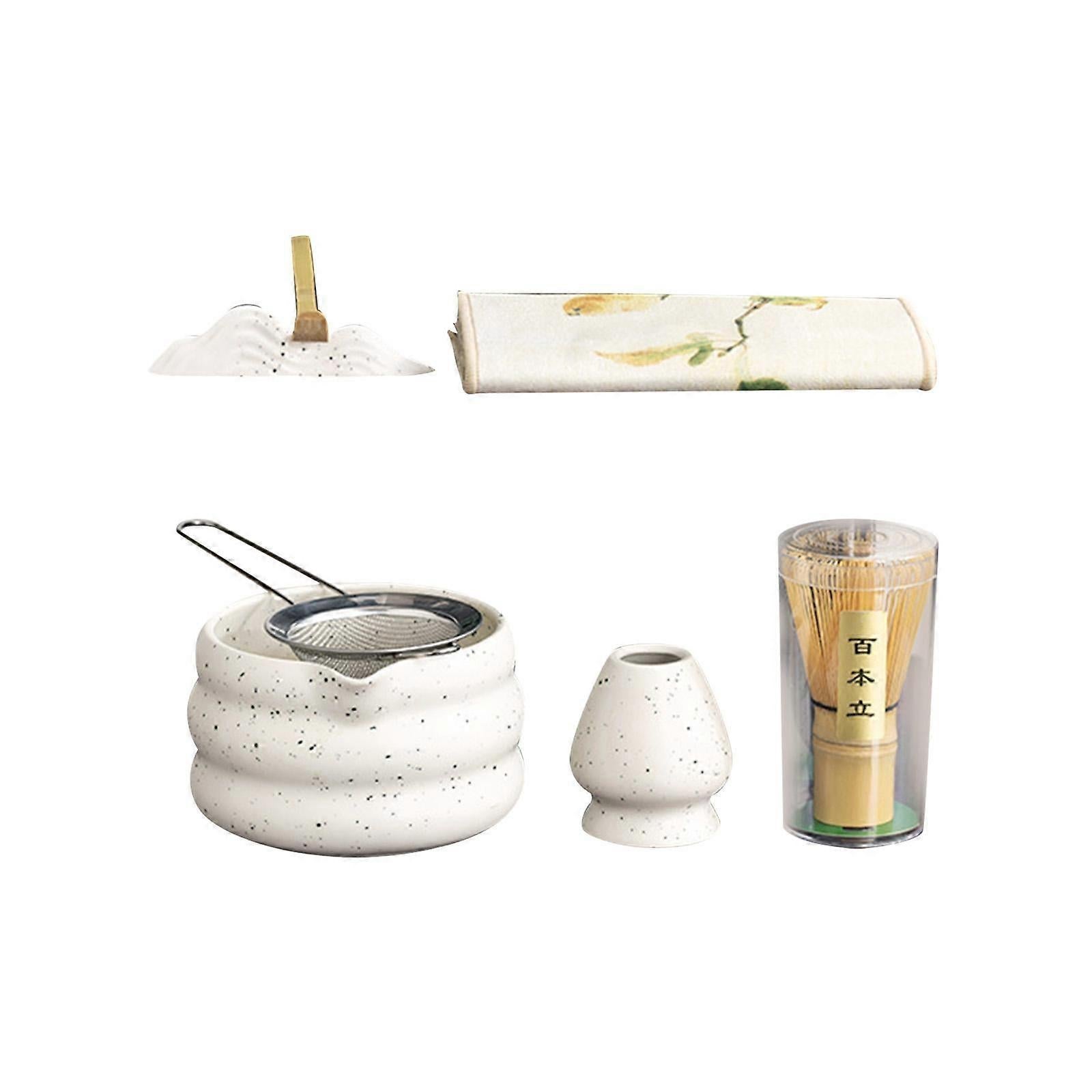 7pcs Matcha Whisk Set - Tea Making Kit with Bamboo Whisk, Scoop & Accessories