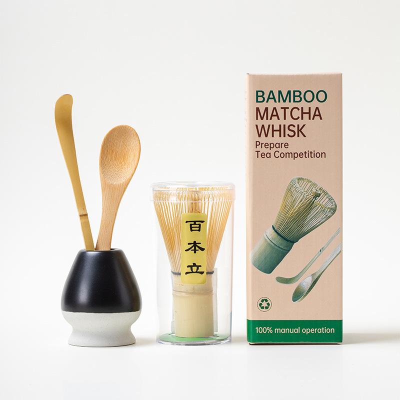 Practical Matcha Whisk Set - 1 Set with Whisk Holder for Matcha Tea Making