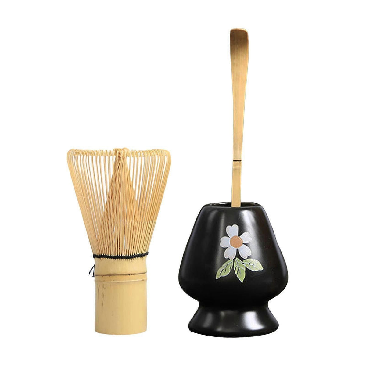 Matcha Whisk Ceremony Set (3pcs) - Whisk, Scoop, Tea Spoon & Bowl