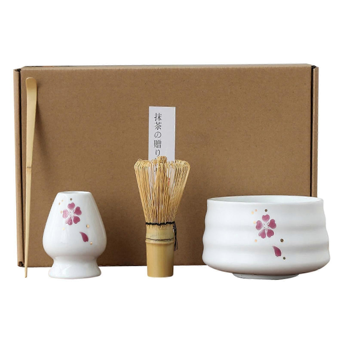 Tea Spoon, Tea Whisk, and Whisk Holder Set - Kitchen and Tea Room Utensils