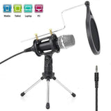 Metal Condenser Microphone Set - PC/Laptop Studio Recording Microphone Kit