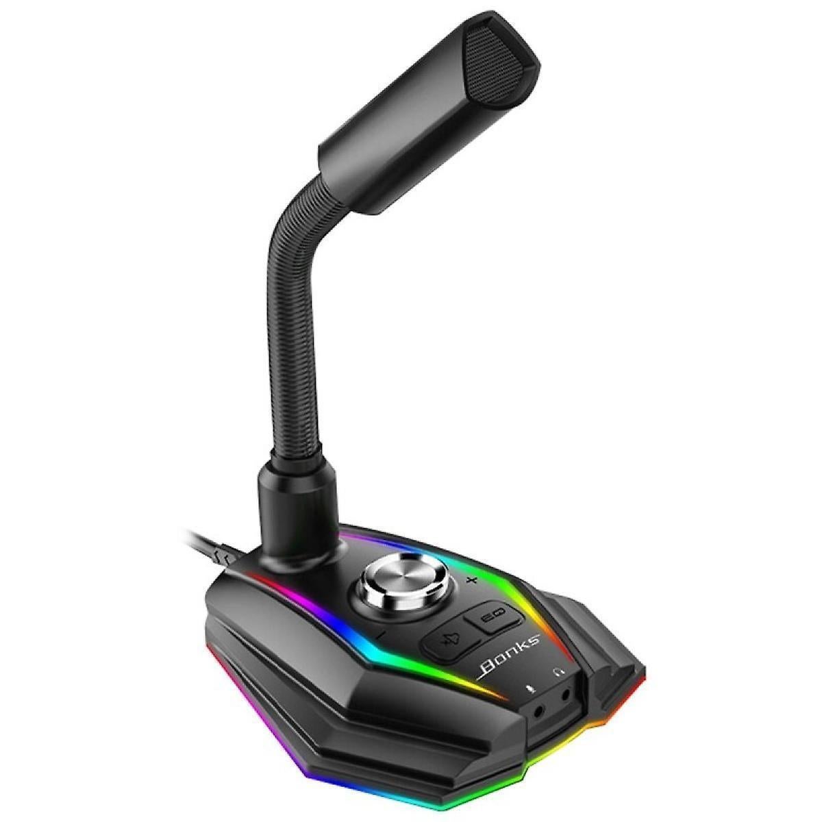 USB Computer Microphone - Wired Condenser Mic for Office, Gaming, Conference
