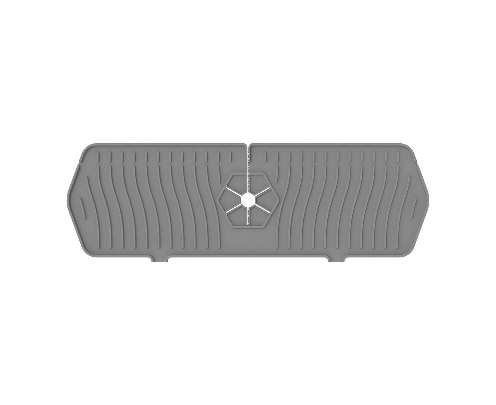 Sink Faucet Mat Silicone Splash-proof Drain Pad-Grey M