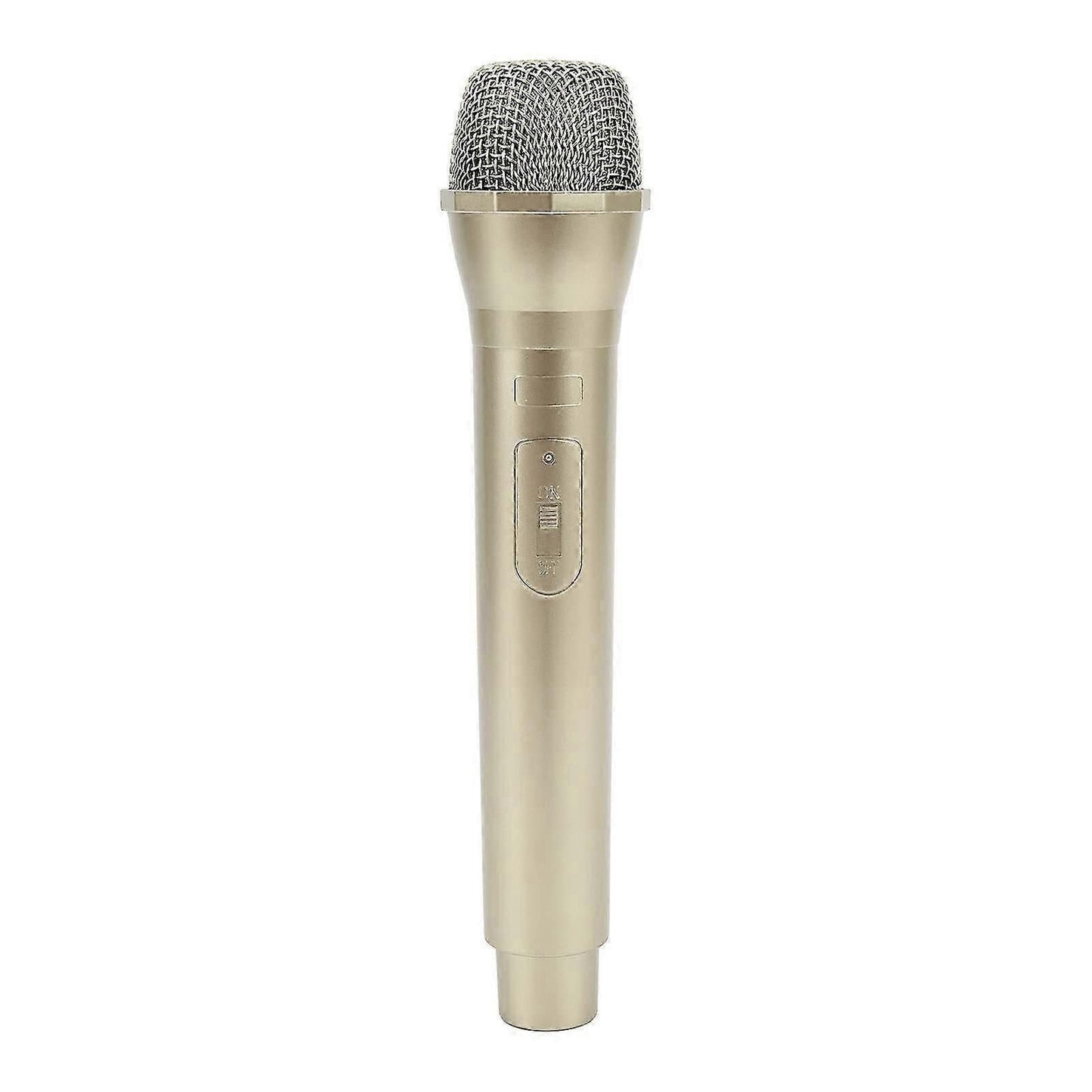 Prop Microphone - Gold Plastic Fake Karaoke Mic for Stage or Party Use