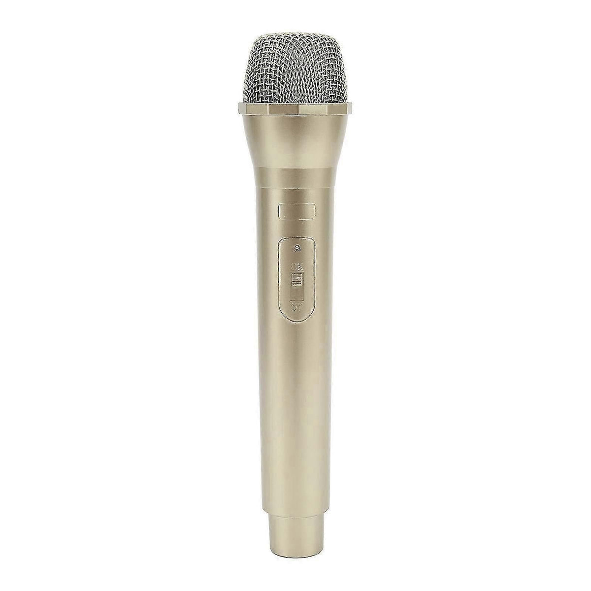 Prop Microphone - Gold Plastic Fake Karaoke Mic for Stage or Party Use