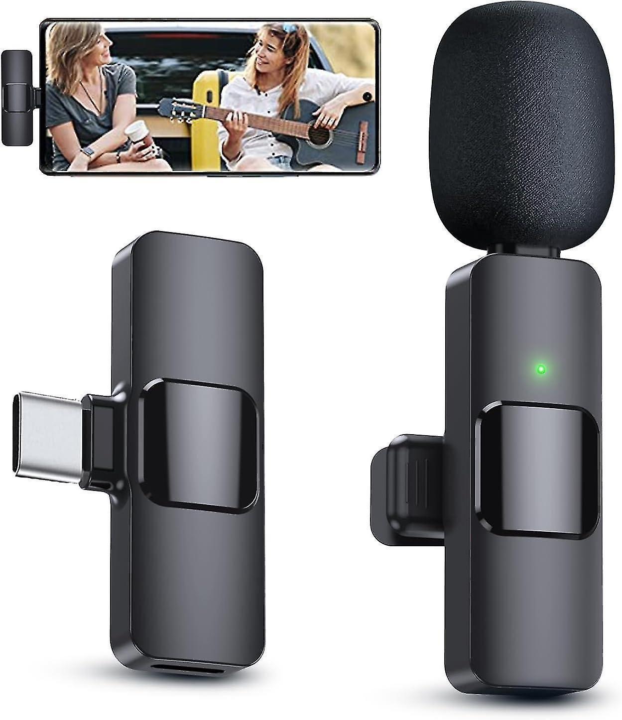 Mini Wireless Microphone - Mic for Android, Laptop, Type-C Devices