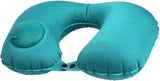 U-Shaped Inflatable Travel Neck Pillow - Soft Velvet Air Pillow for Flights,Car,Office