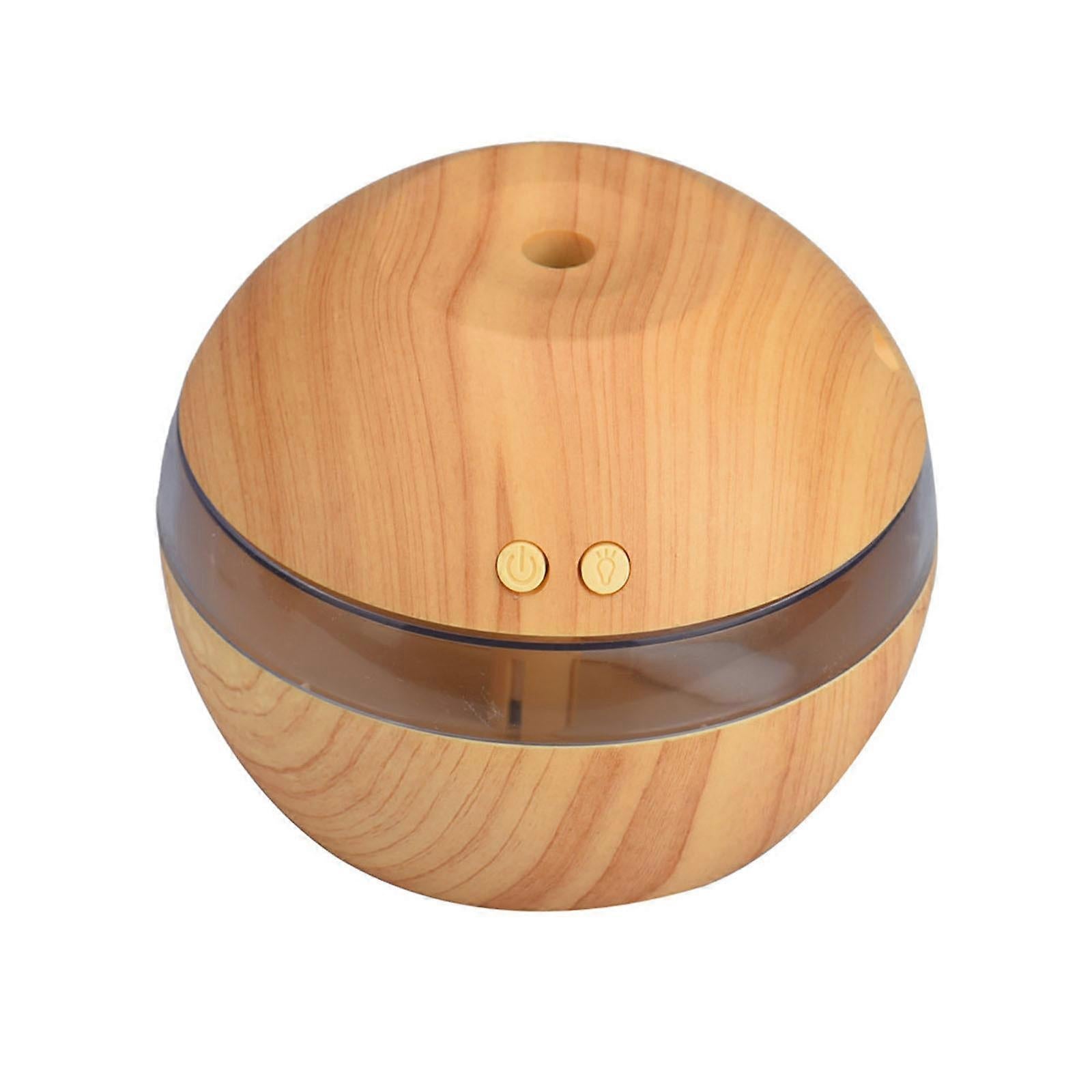 Wood Grain USB Humidifier, Round Aroma Diffuser, Mini Cool Mist Maker