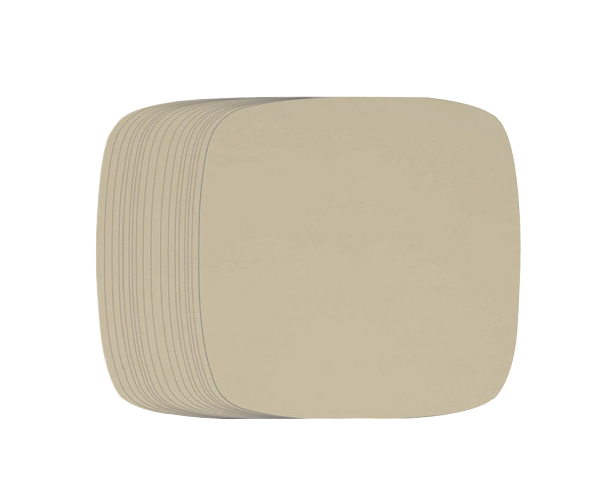 100Pcs Non-Stick Oilproof Barbecue Kitchen Oven Baking Pan BBQ Liner Papers Mats-Khaki 8.5 inch