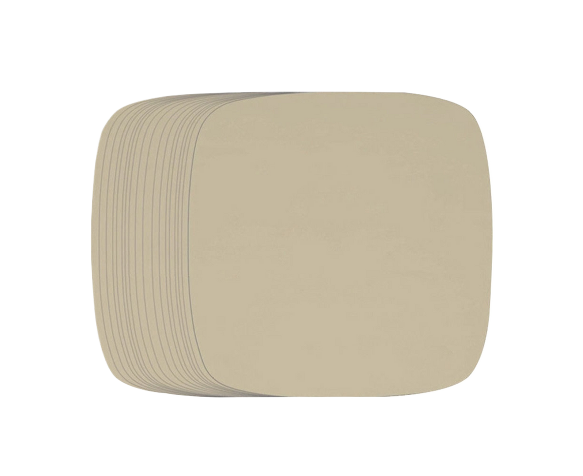 100Pcs Non-Stick Oilproof Barbecue Kitchen Oven Baking Pan BBQ Liner Papers Mats-Khaki 8.5 inch