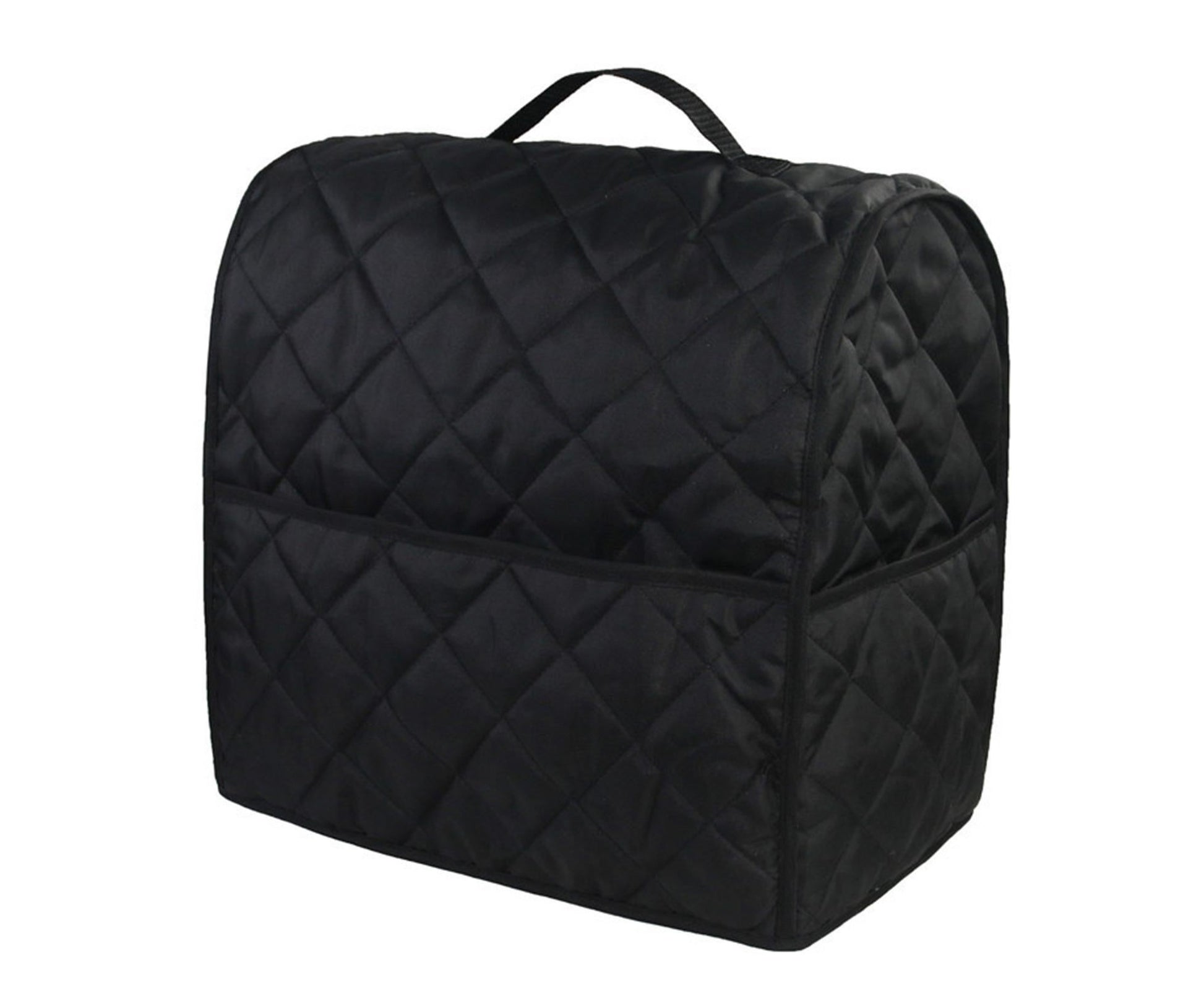 Mixer Cover Soft Touching with Pockets 5 Colors secure to Use Dust Cover for Kitchen-Black