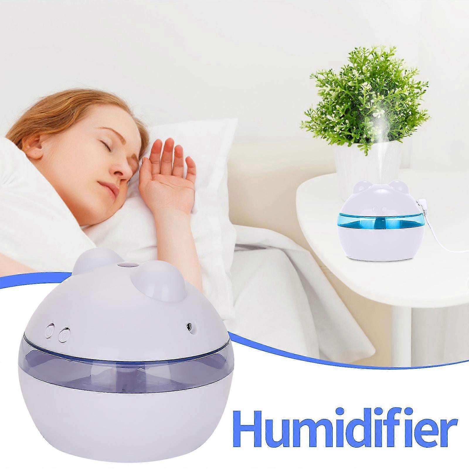 USB Humidifier, Large Capacity Spherical Air Humidifier with Dual Button for Home