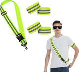 5pcs Reflective Sash, High Visibility Running Gear for Night Walking, Jogging & Cycling
