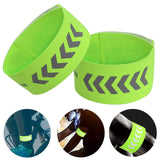 2pcs Reflective Wristbands, High Visibility Running Armbands, Reflective Strap Gear