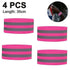 4pcs Reflective Bands, Adjustable Reflector Straps, High Visibility Night Gear
