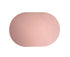 Table Mat Non-slip Wipeable Faux Leather Oval Shape Insulation Pad for Dining Room-Pink
