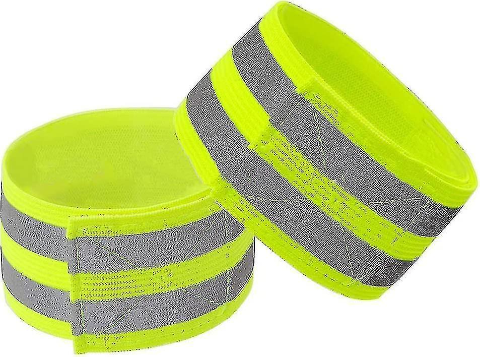 High Visibility Reflective Bands for Wrist, Arm, Ankle, Adjustable Elastic Night Gear