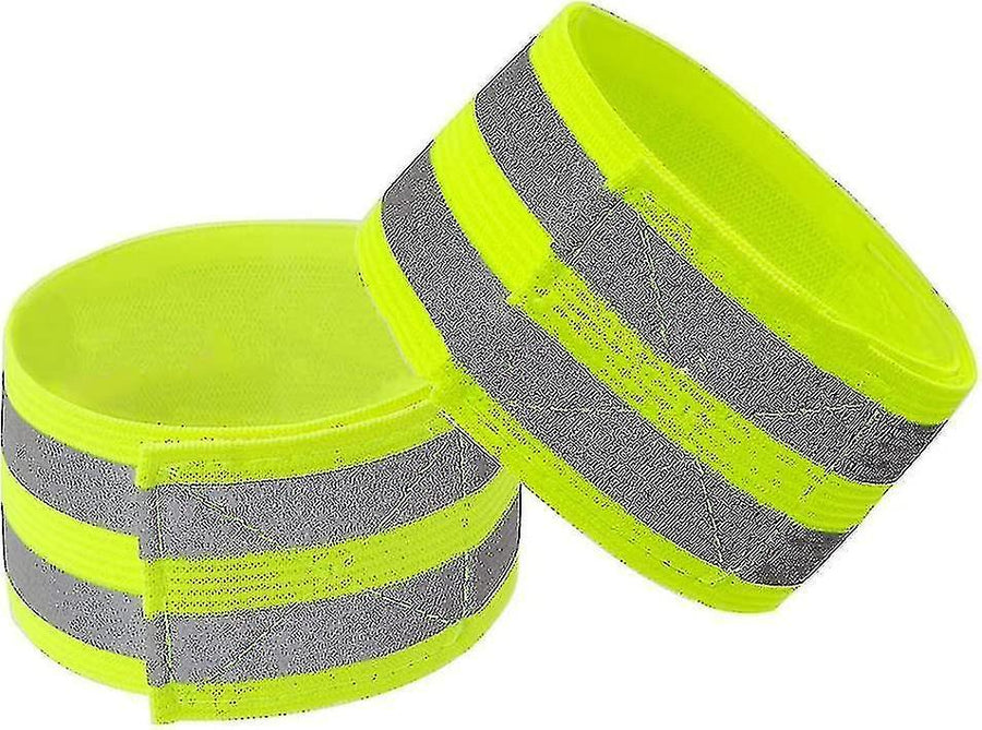 High Visibility Reflective Bands for Wrist, Arm, Ankle, Adjustable Elastic Night Gear