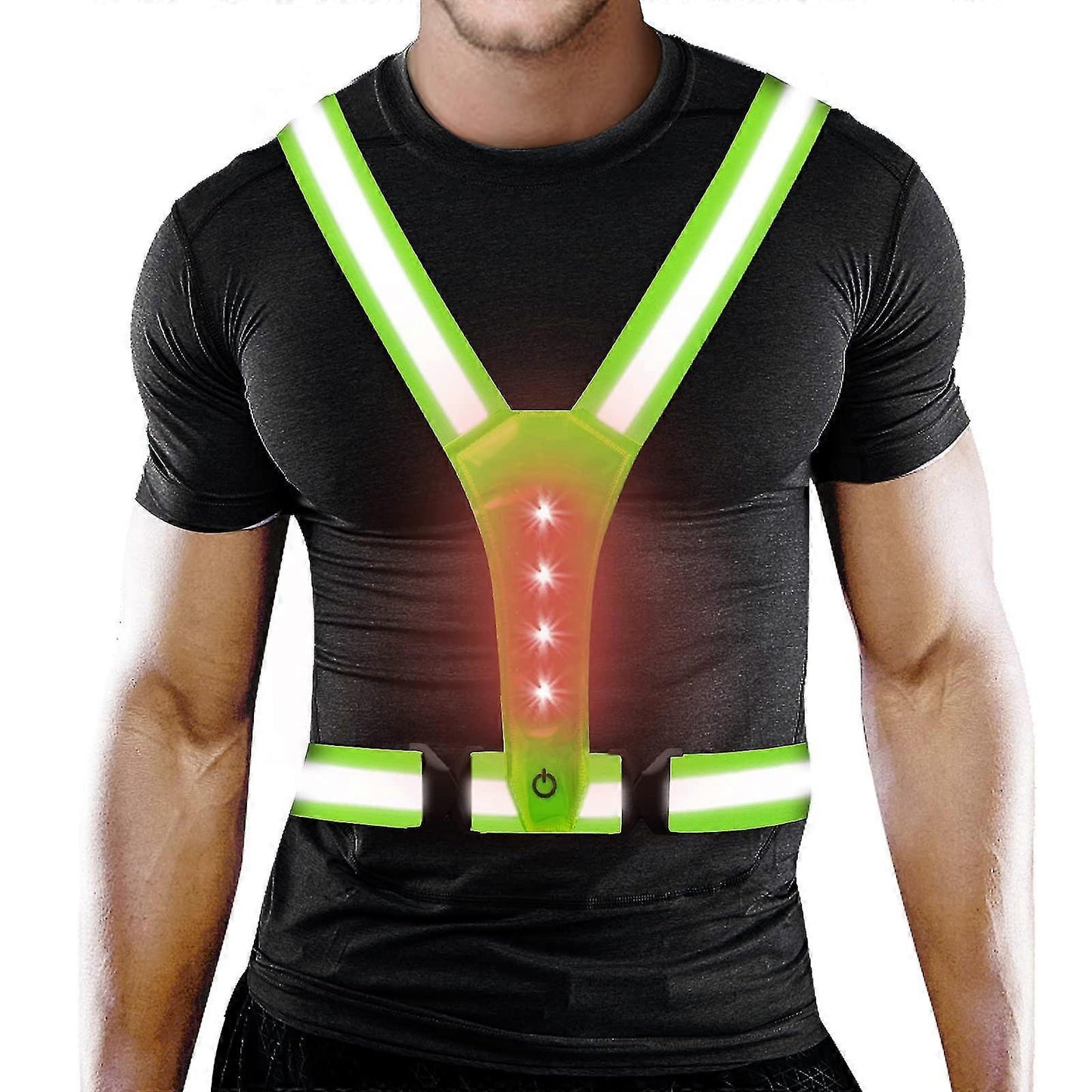 LED Reflective Sports Vest, Running Gear for Men & Women, High Visibility
