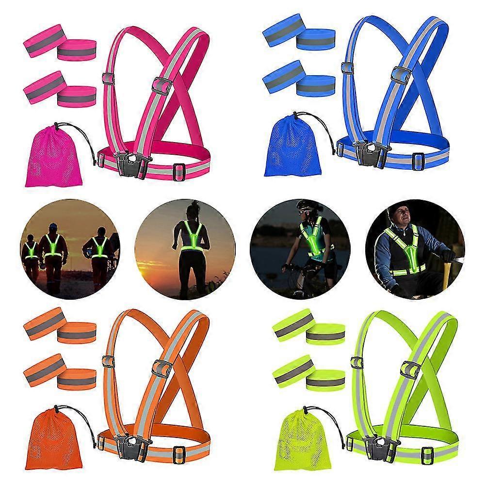 2 Set Reflective Vest for Night Running, Outdoor High Visibility security Vest Gear