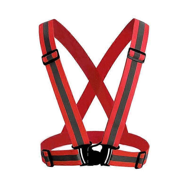 Adjustable Reflective Running Vest Gear, High Visibility security Belts for Night Activities