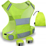 Reflective Running Vest Gear, Lightweight and Comfortable High Visibility security Vest