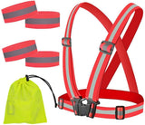 Reflective security Vest, Adjustable Reflector Gear Strap for Running and Cycling
