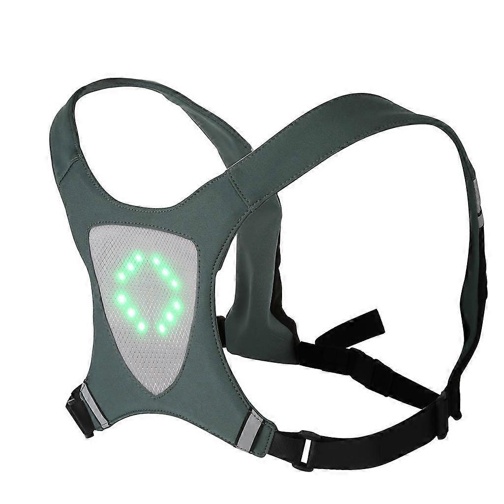 LED Running Vest, Reflective Night Gear with Adjustable Waist & Shoulder Straps