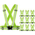 10 Pack Reflective Vests, Adjustable High Visibility security Gear for Men, Women & Babies