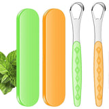 Tongue Scraper Cleaner, Stainless Steel Tongue Cleaner for Adults & Babies