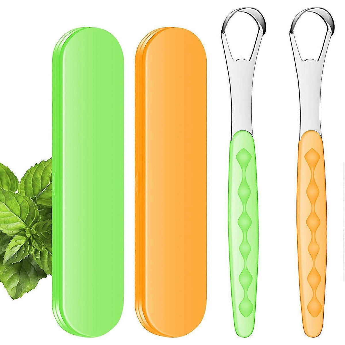 Tongue Scraper Cleaner, Stainless Steel Tongue Cleaner for Adults & Babies